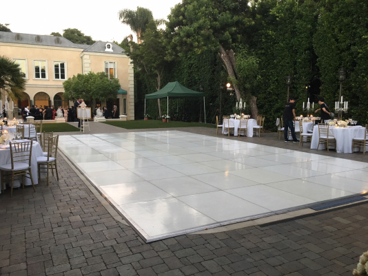 FLUSH white dance floor pool cover (bel air)